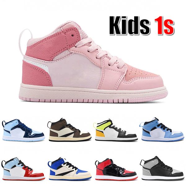 kids 1s designer basketball shoes jumpman 1 youth toddler children boys girls sneaker digital pink unc patent ts cactus jack university gold, Black 
kids 1s designer basketball shoes jumpman 1 youth toddler children boys girls sneaker digital pink unc patent ts cactus jack university gold, Black