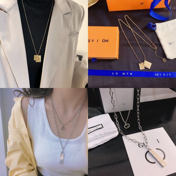 pendant necklaces classic fashion gold plated necklace designer jewelry long chain premium accessories for women design gift party, Silver
pendant necklaces classic fashion gold plated necklace designer jewelry long chain premium accessories for women design gift party, Silver