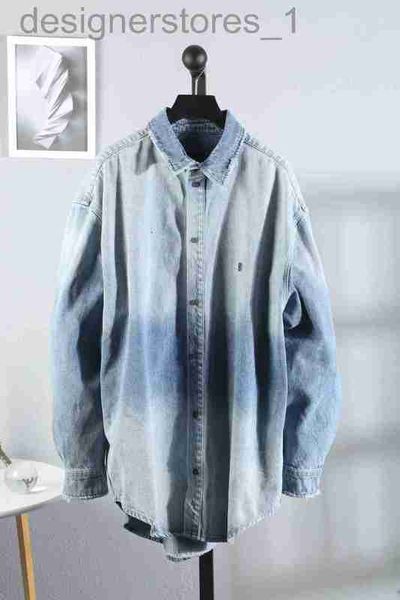 men's jackets designer new denim shirt coat made of old neckline and cuff worn bb letter embroidery g1l8, Black;brown
men's jackets designer new denim shirt coat made of old neckline and cuff worn bb letter embroidery g1l8, Black;brown