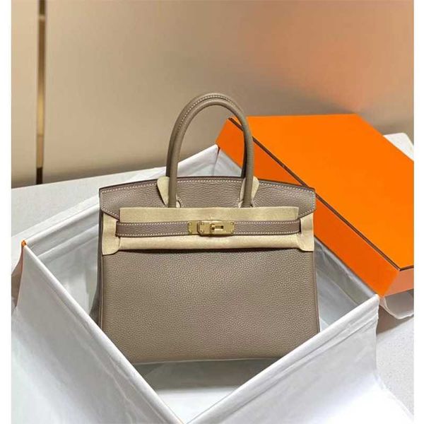 womens designer bag birkin new 2023 classic togo calfskin lychee leather women's lock handbag fashion brand bags