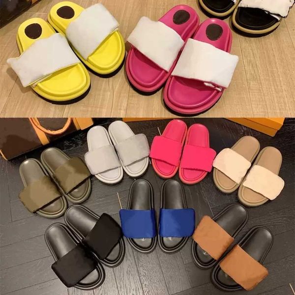 designer pool pillow comfort slippers mules men women sandals nylon wide strap filled soft down letter embossing flat slide rubber outsole n, Black
designer pool pillow comfort slippers mules men women sandals nylon wide strap filled soft down letter embossing flat slide rubber outsole n, Black