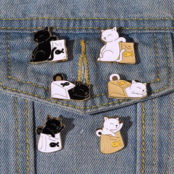 black white cats and food enamel pins custom kitten animal brooches lapel badges cool fun jewelry gift for kids friends, Blue
black white cats and food enamel pins custom kitten animal brooches lapel badges cool fun jewelry gift for kids friends, Blue