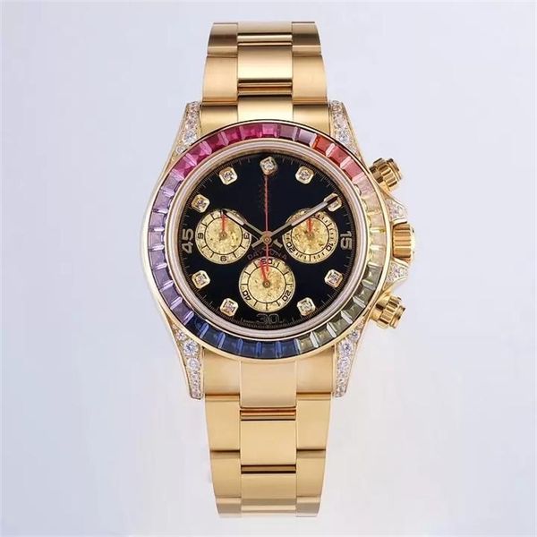 u1 aaa men's sports mechanical watch, hand inset diamond process, waterproof luminous, daytonas 40mm diameter, rainbow diamond, fashion, Slivery;brown
u1 aaa men's sports mechanical watch, hand inset diamond process, waterproof luminous, daytonas 40mm diameter, rainbow diamond, fashion, Slivery;brown