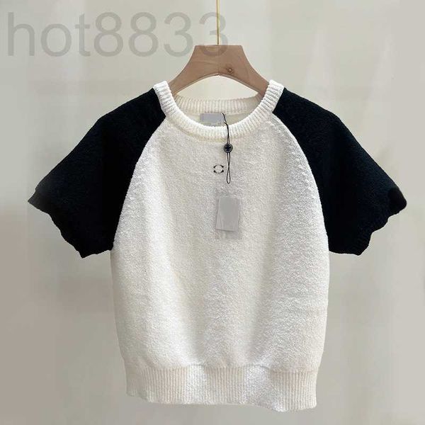 women's knits & tees designer 2023 new style french contrast knitted vest towel fabric color round neck thin short sleeve p0n4, White
women's knits & tees designer 2023 new style french contrast knitted vest towel fabric color round neck thin short sleeve p0n4, White