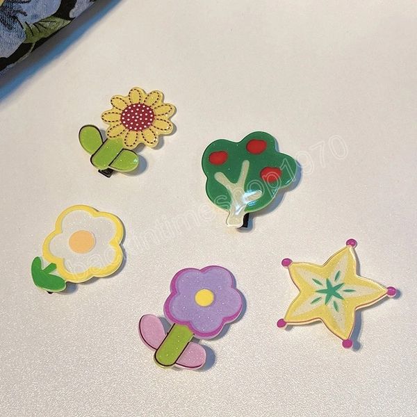 cute cartoon acrylic flower bangs clip headdress korean barrettes flower star hairpin duckbill clip women girls hair clips, Slivery;white
cute cartoon acrylic flower bangs clip headdress korean barrettes flower star hairpin duckbill clip women girls hair clips, Slivery;white