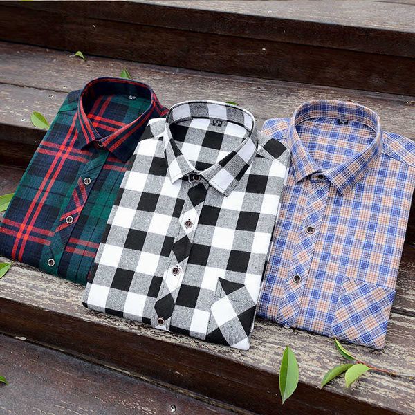 aoliwen brand men yellow black plaid brushed long sleeve shirt pocket spring casual men's shirts flannel cotton soft fit 4xl, White;black
aoliwen brand men yellow black plaid brushed long sleeve shirt pocket spring casual men's shirts flannel cotton soft fit 4xl, White;black