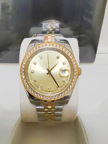 with original box datejust 41mm watch diamond dial bezel 126234 a2813 automatic mens watches steel two tone gold jubilee bracelet wristwatch, Slivery;brown
with original box datejust 41mm watch diamond dial bezel 126234 a2813 automatic mens watches steel two tone gold jubilee bracelet wristwatch, Slivery;brown