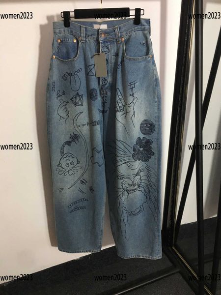 women jeans lady trousers girl pants size s-l graffiti printed high waist wide leg denim trousers new products fashion mar12, Blue
women jeans lady trousers girl pants size s-l graffiti printed high waist wide leg denim trousers new products fashion mar12, Blue