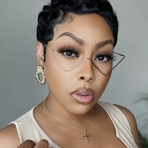 sliceless individual metal inlaid drill eyeglass frame 2022 new fashion ins style half frame street sw-shaped decorative frame, Black
sliceless individual metal inlaid drill eyeglass frame 2022 new fashion ins style half frame street sw-shaped decorative frame, Black