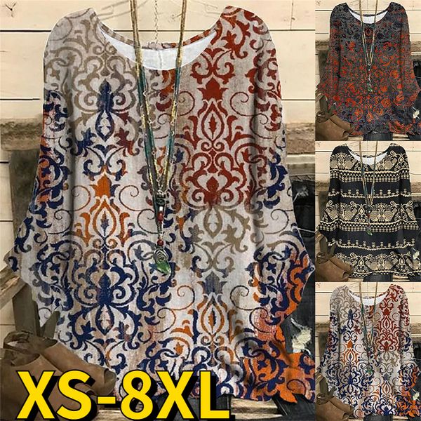 women's t-shirt winter ladies loose size round neck retro pullover autumn women casual t-shirt design printing long sleeve 230316, White
women's t-shirt winter ladies loose size round neck retro pullover autumn women casual t-shirt design printing long sleeve 230316, White