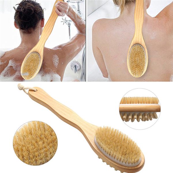 double-sided natural bristle bath brush exfoliating wooden body massage shower brush spa woman man skin care dry long body brush
double-sided natural bristle bath brush exfoliating wooden body massage shower brush spa woman man skin care dry long body brush