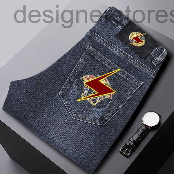 men's jeans designer embroidered jeans men's new elastic slim fit small leg straight tube 16ka, Blue
men's jeans designer embroidered jeans men's new elastic slim fit small leg straight tube 16ka, Blue