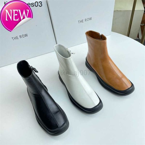 dress shoes designer niche the row leather thick sole square head short with side zipper for comfortable versatile women's, Black
dress shoes designer niche the row leather thick sole square head short with side zipper for comfortable versatile women's, Black
