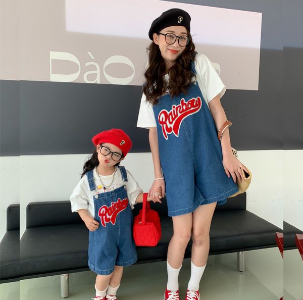 family matching outfits mother and daughter jumpsuit summer fashion women's jeans pants parent-child matching denim clothes outfits gir, Blue
family matching outfits mother and daughter jumpsuit summer fashion women's jeans pants parent-child matching denim clothes outfits gir, Blue