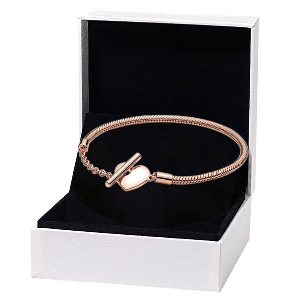 rose gold heart t-bar snake chain bracelet for pandora 925 sterling silver wedding designer jewelry for women girlfriend gift hand chain bra, Golden;silver
rose gold heart t-bar snake chain bracelet for pandora 925 sterling silver wedding designer jewelry for women girlfriend gift hand chain bra, Golden;silver