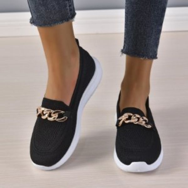 dress shoes women's chain loafer flats for women round toe slip on casual shoes fabric flats breathable comfy walking shoes 230316, Black
dress shoes women's chain loafer flats for women round toe slip on casual shoes fabric flats breathable comfy walking shoes 230316, Black