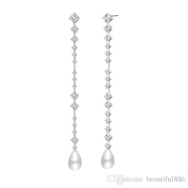dangles super long tassel earrings s925 sterling silver needle stud earrings style drop shape pearl zircon
dangles super long tassel earrings s925 sterling silver needle stud earrings style drop shape pearl zircon