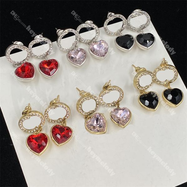 love diamond stud pink crystal pendant earrings interlocking letter gold eardrops with box wedding lovers gift engagement jewelry, Golden;silver
love diamond stud pink crystal pendant earrings interlocking letter gold eardrops with box wedding lovers gift engagement jewelry, Golden;silver