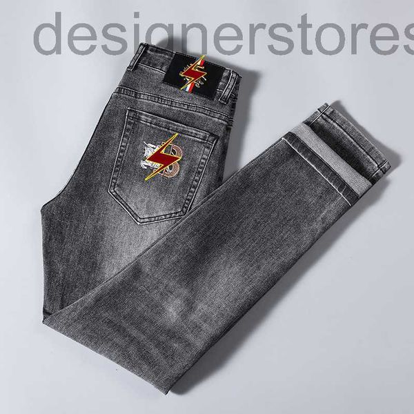 men's jeans designer spring new style embroidered slim jeans with small legs men's stretch smoke grey p7ld, Blue
men's jeans designer spring new style embroidered slim jeans with small legs men's stretch smoke grey p7ld, Blue