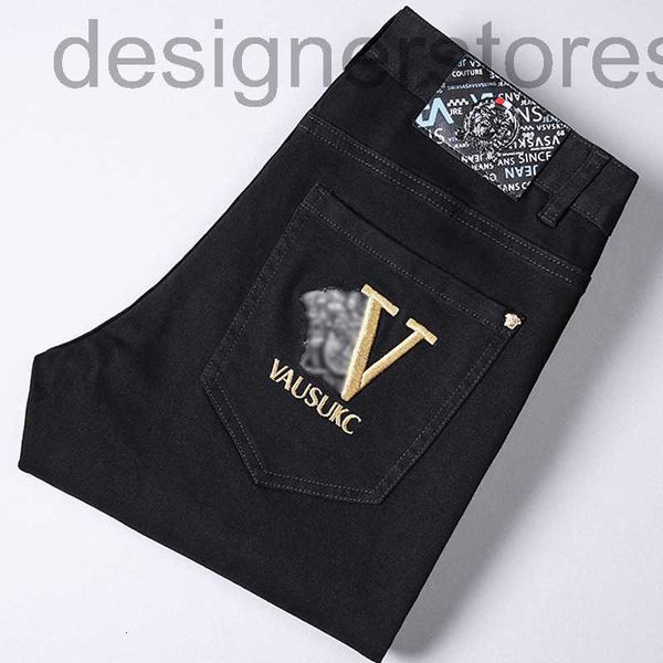 men's jeans designer spring and summer new embroidered jeans solid black white cotton elastic slim fashionable xmpg, Blue
men's jeans designer spring and summer new embroidered jeans solid black white cotton elastic slim fashionable xmpg, Blue