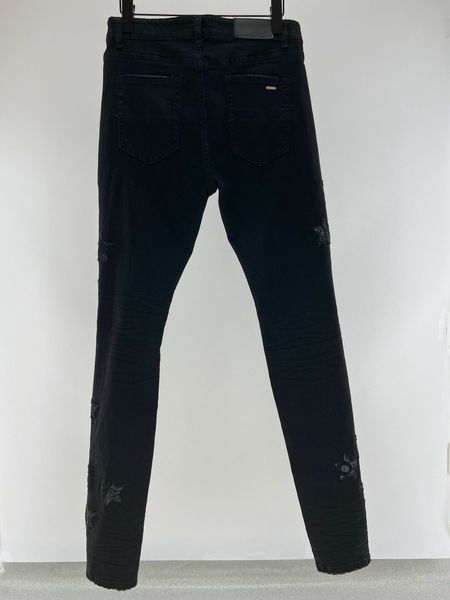 mens designer jeans star ripped slim casual zipper trousers for male stretch cashew flower patch hip hop denim pants black cargo, Blue
mens designer jeans star ripped slim casual zipper trousers for male stretch cashew flower patch hip hop denim pants black cargo, Blue