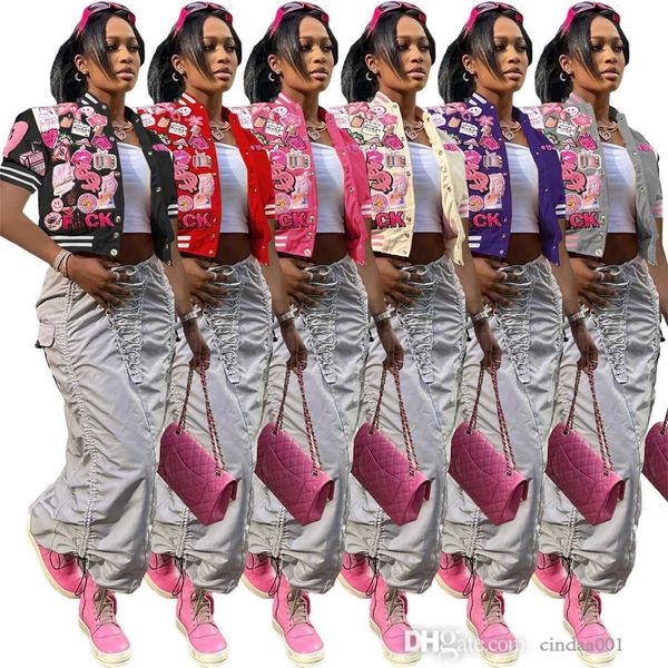 women clothes summer jackets designer 2023 new fashion letters pattern printed baseball jacket ladies coats, Black;brown
women clothes summer jackets designer 2023 new fashion letters pattern printed baseball jacket ladies coats, Black;brown