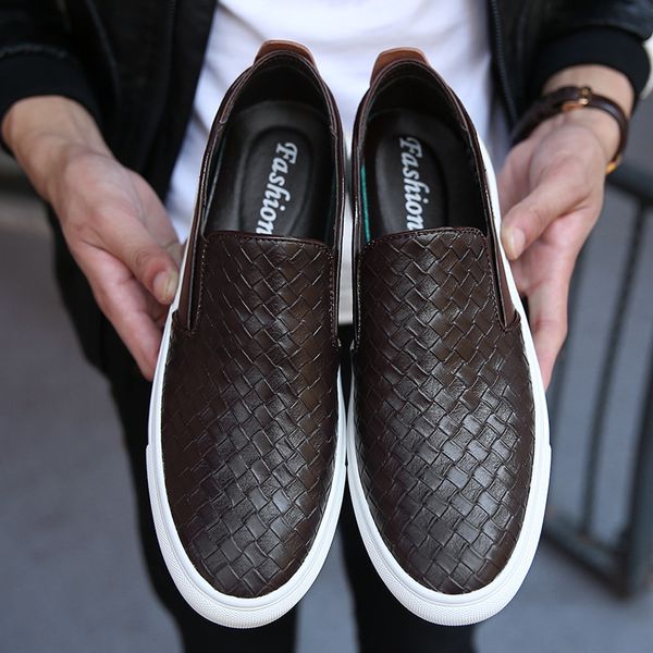 new british woven breathable casual shoes with leather and daily board shoes, plus size sneakers a10, Black
new british woven breathable casual shoes with leather and daily board shoes, plus size sneakers a10, Black