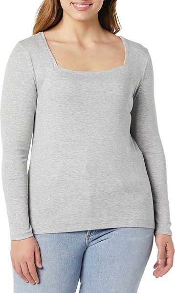 women tees square neck t-shirt girls long sleeve clothes fashion t-shirtb5ch, White
women tees square neck t-shirt girls long sleeve clothes fashion t-shirtb5ch, White