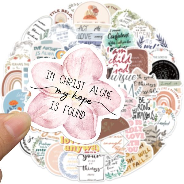 50pcs bible phrase stickers skate accessories waterproof vinyl sticker for skateboard lapluggage bicycle motorcycle phone car decals
50pcs bible phrase stickers skate accessories waterproof vinyl sticker for skateboard lapluggage bicycle motorcycle phone car decals