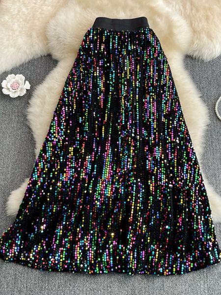 skirts surmiitro korean fashion black sequin midi long pleated skirt women high waist a line skirt female 230314
skirts surmiitro korean fashion black sequin midi long pleated skirt women high waist a line skirt female 230314