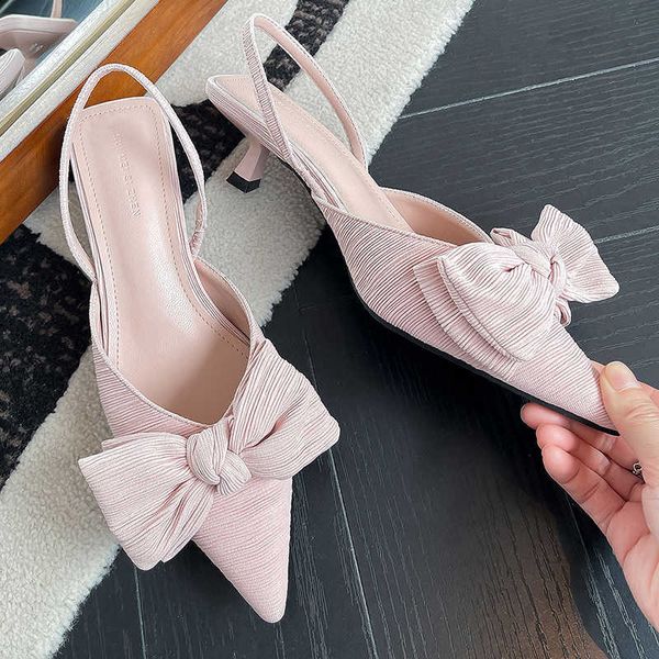 ladies sandals high heels butterfly knot pointed toe slingback sandal female casual outdoor slides pumps shoes women mules 0316, Black
ladies sandals high heels butterfly knot pointed toe slingback sandal female casual outdoor slides pumps shoes women mules 0316, Black