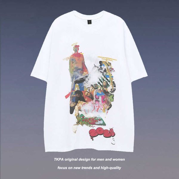 men's t-shirts summer high street print short sleeve t-shirt men's fashion loose couple casual versatile half sleeve tee, White;black
men's t-shirts summer high street print short sleeve t-shirt men's fashion loose couple casual versatile half sleeve tee, White;black