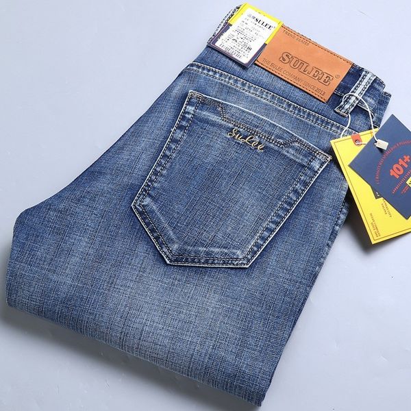 men's jeans sulee brand slim-fit stretch jeans business fashion skinny denim pants male brand trousers 230316, Blue
men's jeans sulee brand slim-fit stretch jeans business fashion skinny denim pants male brand trousers 230316, Blue