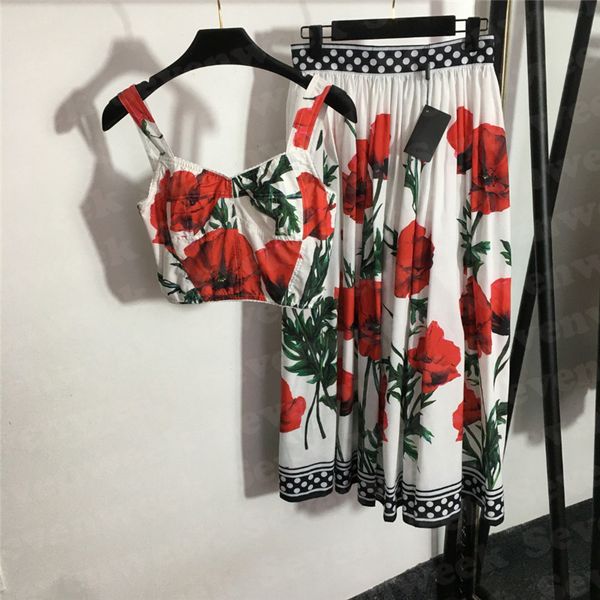 womens sling dress two piece sets luxury flower print lady tank high waist skirts temperament clothing set, White
womens sling dress two piece sets luxury flower print lady tank high waist skirts temperament clothing set, White