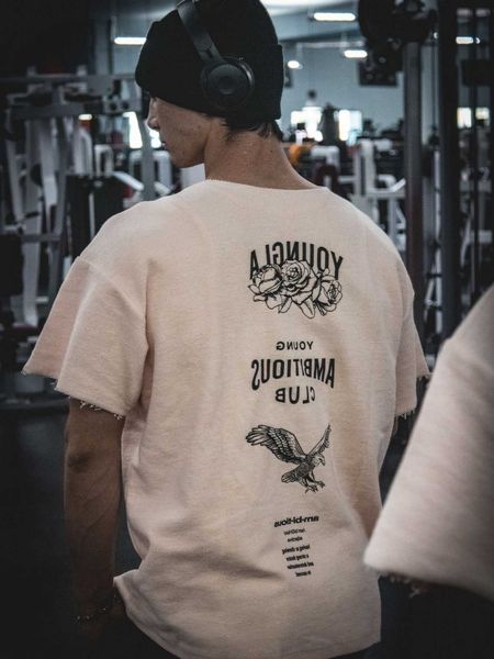 men's t-shirt hip-hop short-sleeved men's fitness oldschool printed large collar damaged terry cotton raw hem short-sleeved t-shir, White;black
men's t-shirt hip-hop short-sleeved men's fitness oldschool printed large collar damaged terry cotton raw hem short-sleeved t-shir, White;black