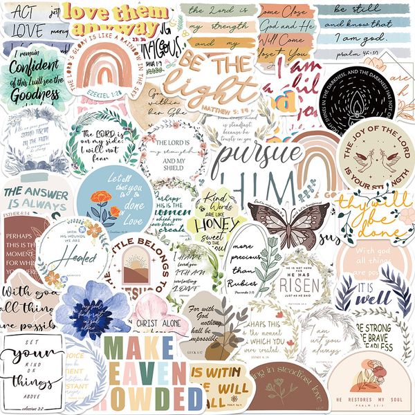 50pcs wholesale bible phrase stickers waterproof sticker for luggage lapguitar skateboard notebook water bottle phone case car decals
50pcs wholesale bible phrase stickers waterproof sticker for luggage lapguitar skateboard notebook water bottle phone case car decals