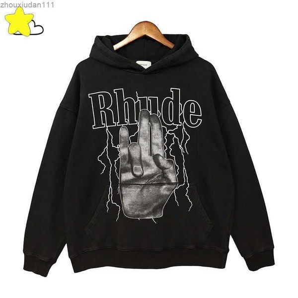 fleece heavy fabric vintage washed black hand lightning print rhude hoodie men women splicing pullovers hip hop loose sweatshirts hhub
fleece heavy fabric vintage washed black hand lightning print rhude hoodie men women splicing pullovers hip hop loose sweatshirts hhub