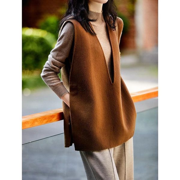 womens tanks camis spring allmatch vintage solid color sweater vest female fashion split loose korean sleeveless vneck jumpers womens clothi, White
womens tanks camis spring allmatch vintage solid color sweater vest female fashion split loose korean sleeveless vneck jumpers womens clothi, White