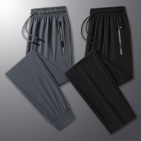 pants summer mens ice silk elastic trousers cool thin casual loose long large size small foot sports pants, Black
pants summer mens ice silk elastic trousers cool thin casual loose long large size small foot sports pants, Black