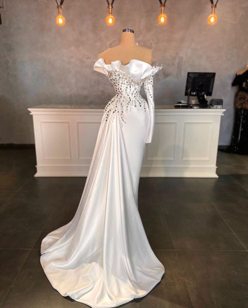 elegant mermaid evening dresses one long sleeve bateau beaded appliques sequins satin floor length diamonds prom dresses formal gowns plus s, Black;red
elegant mermaid evening dresses one long sleeve bateau beaded appliques sequins satin floor length diamonds prom dresses formal gowns plus s, Black;red