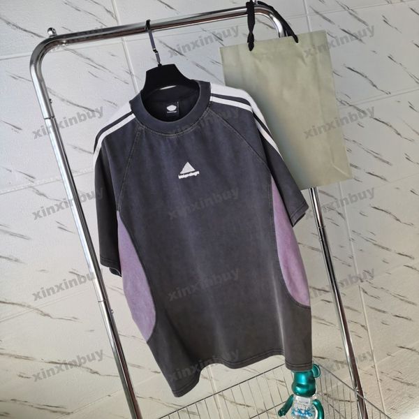 xinxinbuy men designer tee t shirt 23ss paris panelled destroyed letter short sleeve cotton women black white purple oversize xs-2xl, Black;brown
xinxinbuy men designer tee t shirt 23ss paris panelled destroyed letter short sleeve cotton women black white purple oversize xs-2xl, Black;brown
