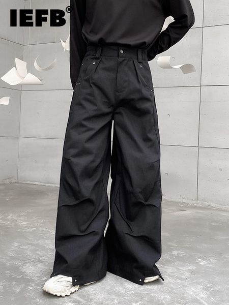 men's pants iefb men pants darkwear pleats loose wide leg trousers trend solid color autumn fashion pocket male japanese 9a5642 230316, Black
men's pants iefb men pants darkwear pleats loose wide leg trousers trend solid color autumn fashion pocket male japanese 9a5642 230316, Black