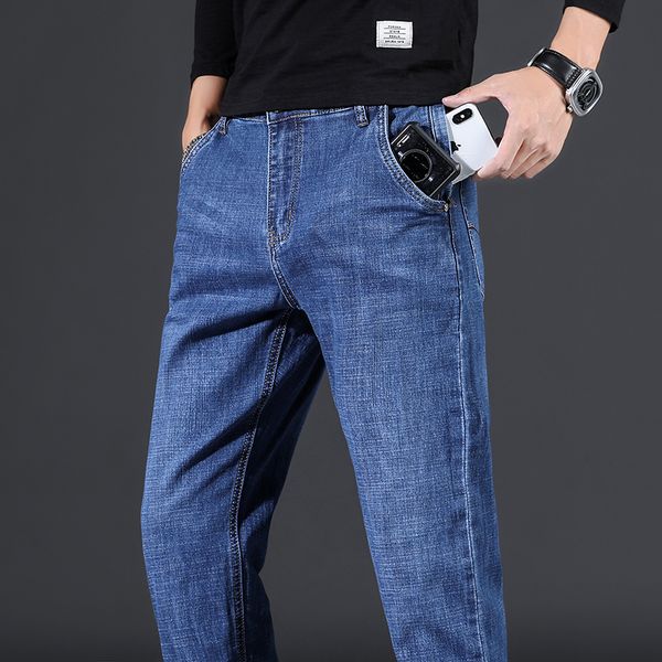 men's jeans sulee brand embroidered anti-theft zipper denim pocket man pants business men's fitted stretch jeans male clothes 2303, Blue
men's jeans sulee brand embroidered anti-theft zipper denim pocket man pants business men's fitted stretch jeans male clothes 2303, Blue