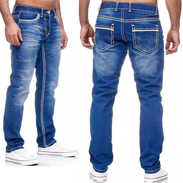 men's jeans straight jeans men washed no hole jean spring summer boyfriend jeans streetwear loose casual designer long denim pants trou, Blue
men's jeans straight jeans men washed no hole jean spring summer boyfriend jeans streetwear loose casual designer long denim pants trou, Blue