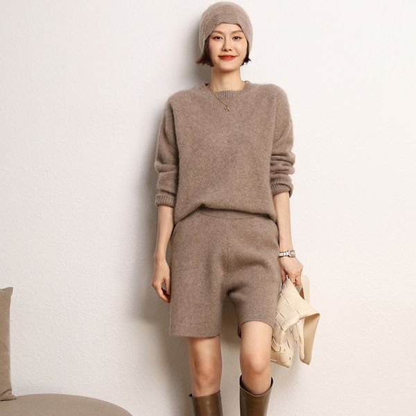 women's shorts fashion thickened cashmere nickel pant's casual straight knit shorts 230314, White;black
women's shorts fashion thickened cashmere nickel pant's casual straight knit shorts 230314, White;black