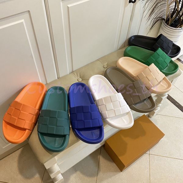 men slippers designer shoes flat mules women sandals platform rubber slipper check relief printing sandal unsmooth sandal summer beach shoe, Black
men slippers designer shoes flat mules women sandals platform rubber slipper check relief printing sandal unsmooth sandal summer beach shoe, Black