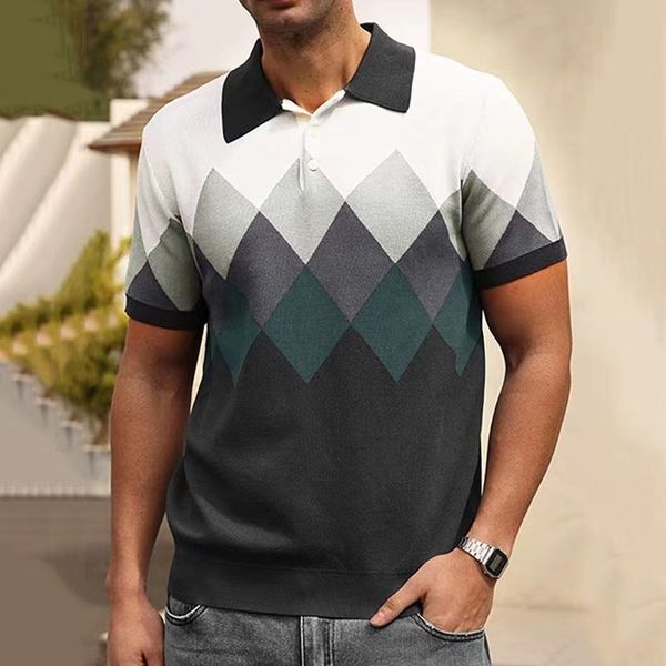 men's polos est men's contrast knited sweater short sleeve polo shirt casual slim fit lapel button cardigan breathable summer polo, White;black
men's polos est men's contrast knited sweater short sleeve polo shirt casual slim fit lapel button cardigan breathable summer polo, White;black