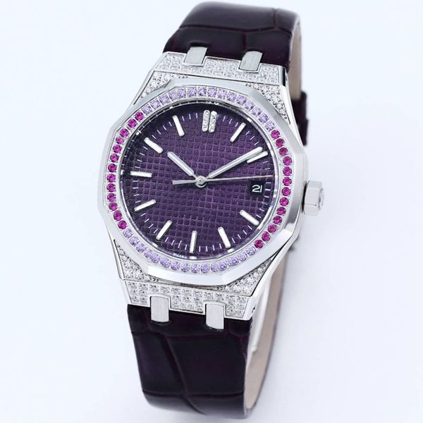 women watch automatic mechanical movement watches 37mm case with rainbow diamonds ladies business wristwatch montre de luxe, Slivery;brown
women watch automatic mechanical movement watches 37mm case with rainbow diamonds ladies business wristwatch montre de luxe, Slivery;brown