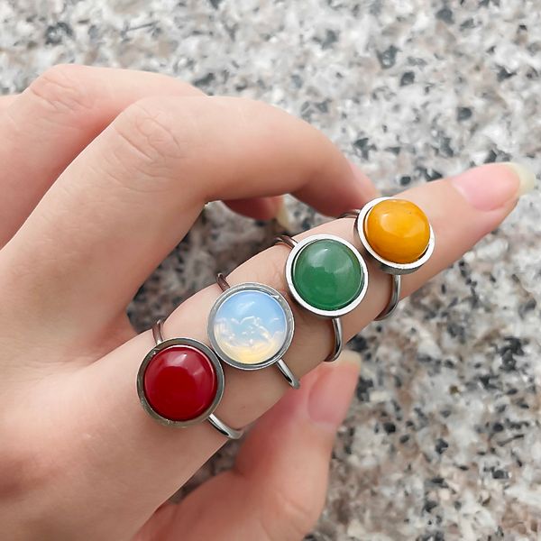 bohemian natural stone ring adjustable stainless steel jewelry amethyst open ring wholesale wedding rings for women girls, Golden;silver
bohemian natural stone ring adjustable stainless steel jewelry amethyst open ring wholesale wedding rings for women girls, Golden;silver
