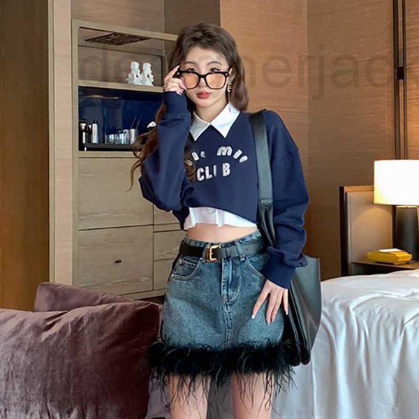 women's hoodies & sweatshirts designer women's 2023 spring shirt collar fake two pieces of nail diamond letters open waist short g, Black
women's hoodies & sweatshirts designer women's 2023 spring shirt collar fake two pieces of nail diamond letters open waist short g, Black